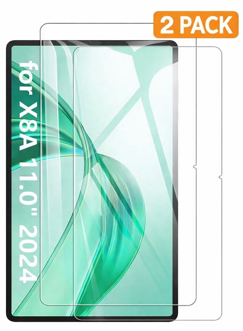 (عبوتان) واقي شاشة مقوى لجهاز Honor Pad X8A، زجاج مقوى بدرجة صلابة 9H، سهل التركيب وخالٍ من الفقاعات (عبوتان) تغطية كاملة ومقاومة للخدوش، متوافق مع أغلفة الحماية - شفاف - Image 1